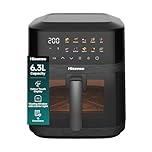 Hisense 6.3L Air Fryer - 1800W Energy-Saving Colour Touch Display Cooker with 10 Cooking Functions - Fries, Chicken, Steak, Veggies, Grill, Fish, Defrost, Egg tart, Cake,Pizza