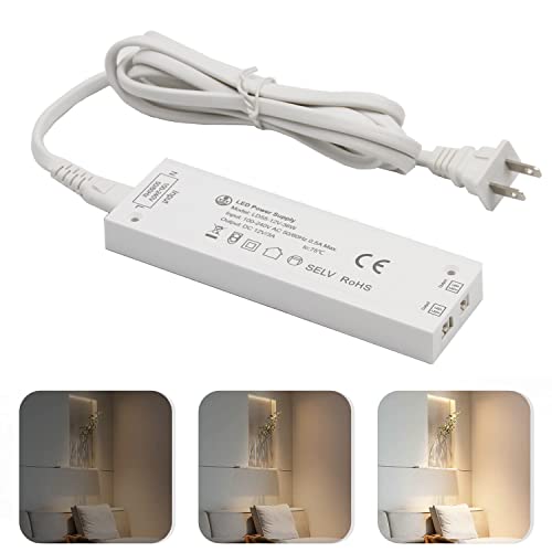 Image of VST 36W LED Power Supply, AC 100-240V to 12V DC Low Voltage Transformer with JST Connector Ports, White Lighting Adapter for Strip and Cabinet Lights, ETL Listed