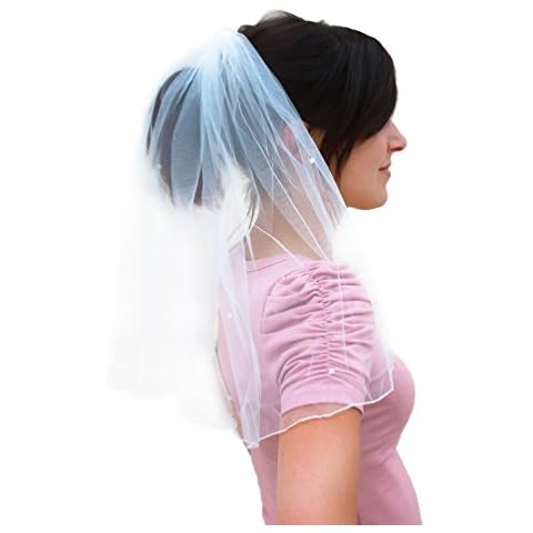 Oblique-Unique® Brautschleier mit Haarkamm Einsteckkamm JGA Junggesellinnenabschied Hochzeit Schleier Cover