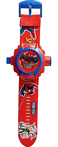 RONT Digital 24 Images Spiderman Projector Watch for Kids| Brithday Gift | Kids Watch |(Unisex, Assorted Design)