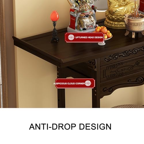Table d'autel de méditation compacte pour ranger ses objets zen