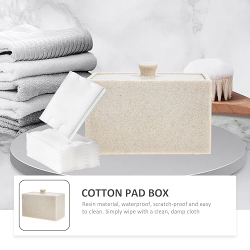 Boîte de cotons beige Baluue avec 2 compartiments en résine pour bureau