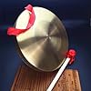 15cm/5.9inch Gong with Mallet Brass Copper Hand Gong Cymbals Portable Brass Tam Tam Gongs Traditional Chinese Percussion Instruments with Round Playing Hammer Orchestra Church Opera #2