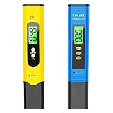 [Alta precisión] Los números del medidor de pH oscilan entre 0.00-14.00 (PH), mientras que los números de los medidores digitales EC y TDS varían de 0 a 9990 ppm. La resolución de PH es 0.01pH, precisión ± 0.05pH.TDS: 0 ~ 9990ppm, conductividad: 0 ~ 9990us / cm, precisión: ± 2%.