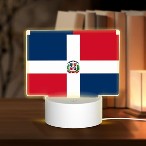 PHAYAH República Dominicana - Luz nocturna rectangular con base LED con cable USB ajustable, 3 colores para adultos, habitación infantil y dormitorio