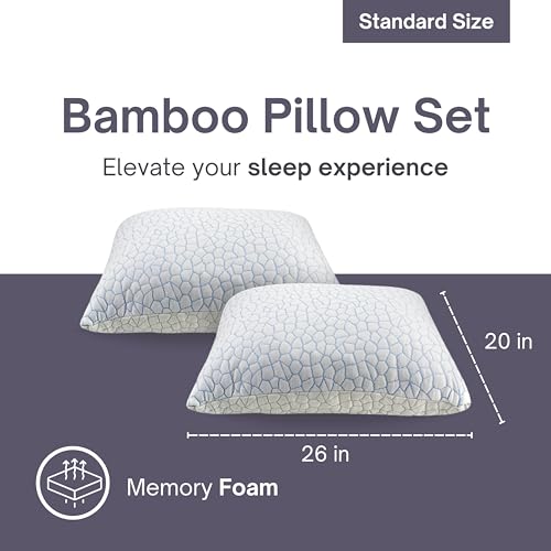 Set 2 Almohadas Espuma Viscoelástica Tamaño Estándar miniatura 5