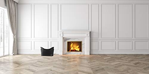 Durmers Kaminholztasche XL aus Filz - Feuerholzkorb & Einkaufstasche & Aufbewahrungskorb für Anmachholz, Anfeuerholz, Zeitschriften, Geschenke, Spielzeug - groß, schwarz, 54 x 30 x 39 cm - 9