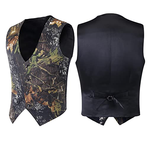 Allingentle Camouflage Men's Suit Vests Wedding Hunting Men's Outerwear vests for men2