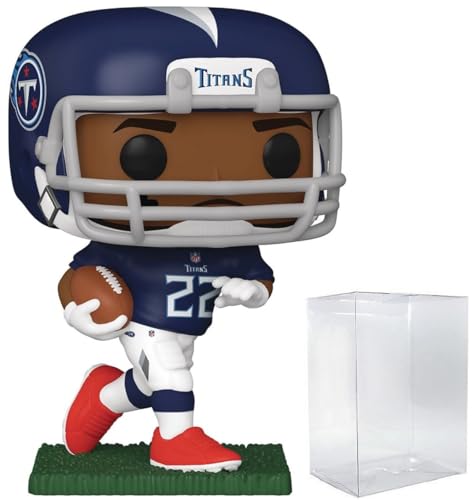 POP Football: Titans - Derrick Henry Funko Vinyl Figure (Bundled with Compatible Box Protector Case), Multicolor, 3.75 inches