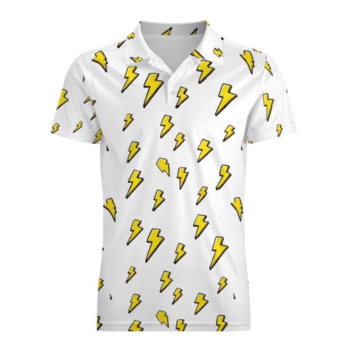 Boys' Classic Polo Shirts Short Sleeve Moisture-Wicking Golf & Tennis Shirts for Youth Teens The Yellow Lightning4