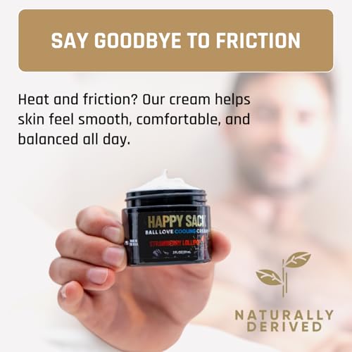 Derm Dude Happy Sack Ball Deodorant & Comfort Cream for Men | Anti-Chafing Sweat Defense, Odor Control, Aluminum-Free Deodorant & Hygiene Products for Men's Private Parts | MVP Scent, 2oz