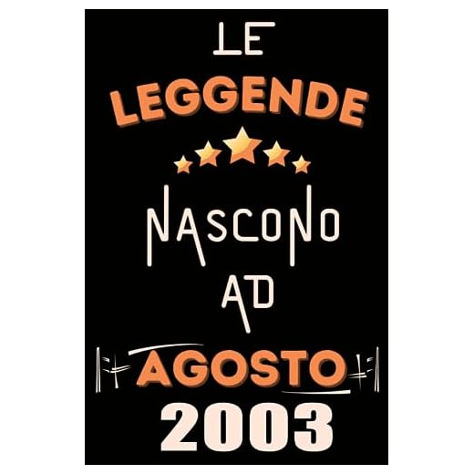 Le leggende Nascono Ad Agosto 2003: Idea Regalo di compleanno 20 anni originale per ragazze e ragazzi / Quaderno a righe"