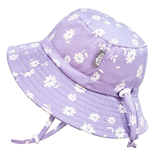 Jan & Jul Sun Protection Girls Bucket Hat, Adjustable, 100% Cotton (Xl: 6-12 Years, Purple Daisy) #TOP5