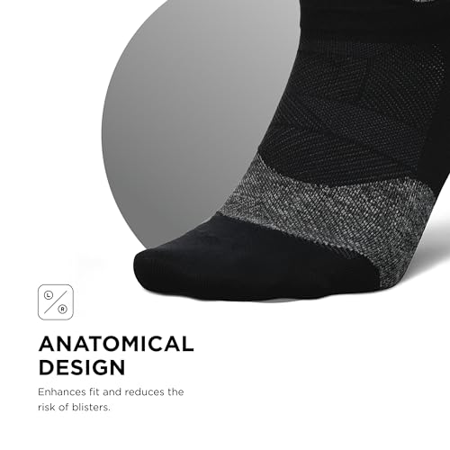 Feetures Elite Ultra Light Cushion Ankle Socks - Sport Sock with Targeted Compression - New Black, XL (6 Pair)4