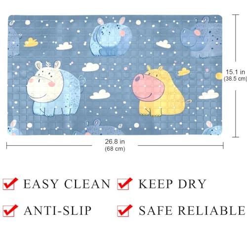 Tapis de bain antidérapant et extra long à séchage rapide pour la douche