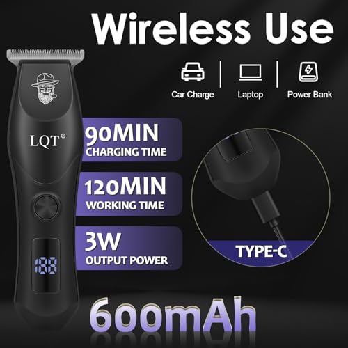 Image of Professional Hair Clippers for Men - Cordless & Corded Dual Mode, 2-Speed & LCD Display, Complete Barber Kit, Scissors, Guide Combs, Rechargeable Beard /Hair Trimmer for Home & Professional Use
