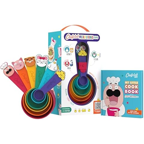 Chefclub Kids - Children Measuring Cups - Kitchen Utensils for Children - Easy measurement instruments for cooking Cover