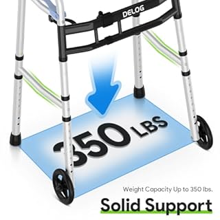 Delog Narrow Walkers for Seniors, Small Walkers for Seniors Tight Spaces Support Up to 350lbs, Standard Walkers for Adults