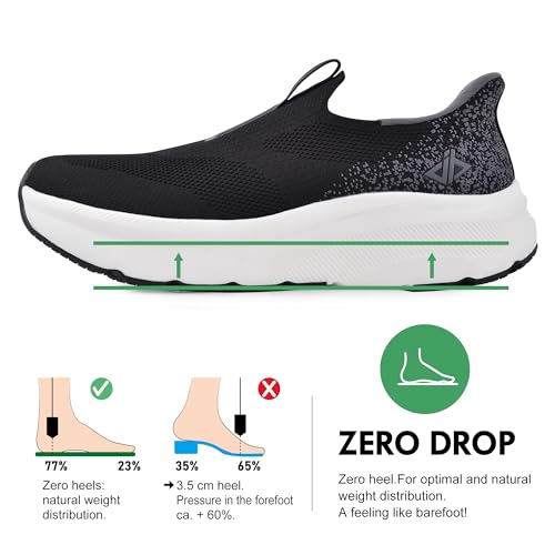 Image of Men Slip in Free up Hands Shoe Wide Toe Box Arch Support Orthopedic Walking