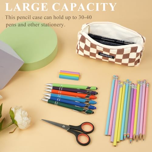 OFFCUP Pencil Case, Corduroy Pencil Pouch, Cute Stylish Simple Pen Bag with Practical Zip - Image 4