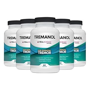 – Pack of 5 – Natural Aid for Essential Tremor – Provides Relief for Shaky Hands, Arm, Leg, & Voice Tremors