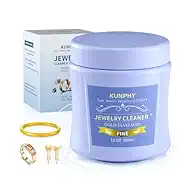KUNPHY Fine Jewelry Cleaner, 10oz Ring Cleaner, Quick and Easy Jewelry Cleaner Solution for Restoring Shine, Professional Gold Cleaner for Fine, Delicate Jewelry, Gold, Diamonds, and Earrings
