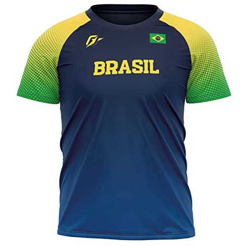 OverFame Camiseta Infantil Brasil Filtro UV FPU 50+ Manga Raglan ...