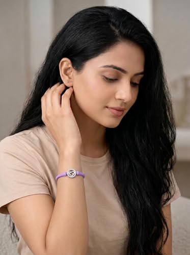 Image of Sterling Silver 925 Bracelet for Women, Rhodium Polished, Silicon Band, Everyday Wear