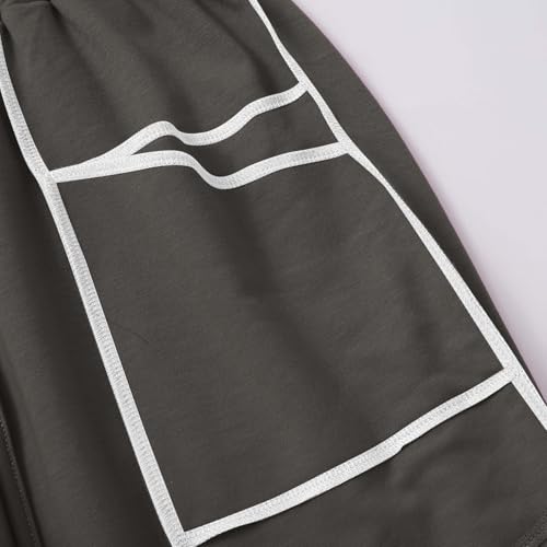 Image of Barrel Pants Women Casual Cargo Wide Leg Baggy Sweatpants Drawstring High Waisted Lounge Palazzo Pants with Pockets