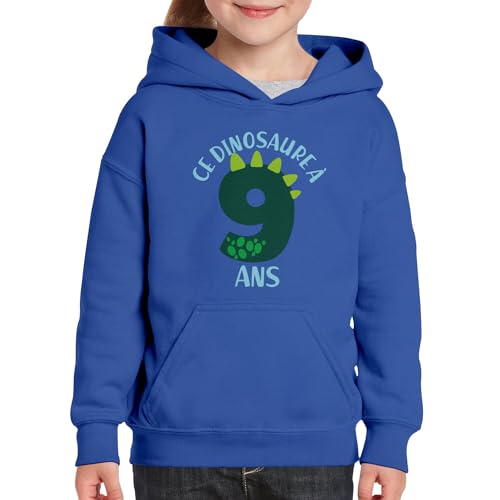 Sweat à capuche enfant dinosaure pour fêter ses 9 ans - 3