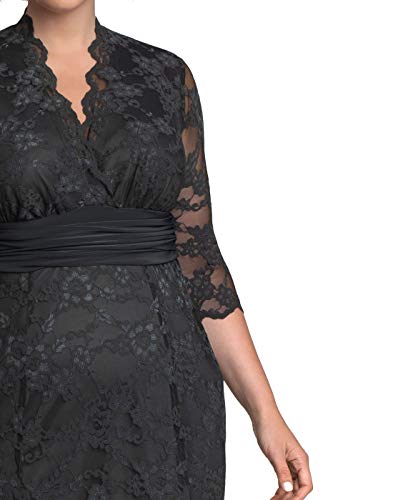 Image of Kiyonna Women's Plus Size Screen Siren Lace Evening Gown