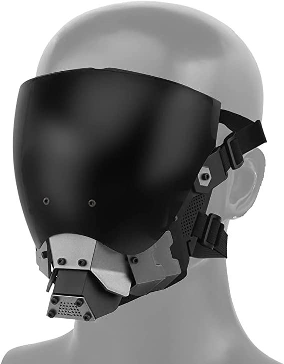 Tactical Airsoftpaintball Anti Fog Cyberpunk Mask, Halloween Role PlayTechnical PropsFull Face Mask, Mechanical Mask