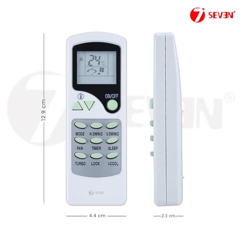 Image of 7SEVEN Compatible Onida AC Remote LT-01 Model 7C 1 1.5 2 Ton Split and Window Air Conditioner - Match Exactly with Existing Onida ac Remote Control