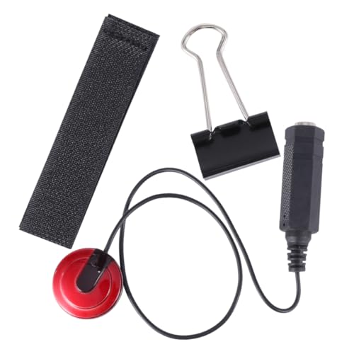 FUNOMOCYA Guitar Pickup Self Adhesive Microphone Piezo Transducer for Ukulele Easy Installation Standard Jack Captures Sound Without Battery for Acoustic Instruments