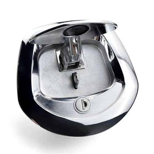 Serrure à queue de baleine XK160 argent pour caravane et remorque