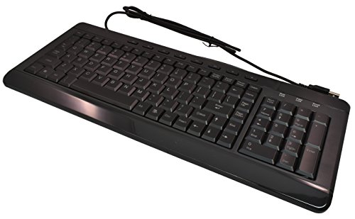 Black LED Lighted Keyboard W-9868BK USB