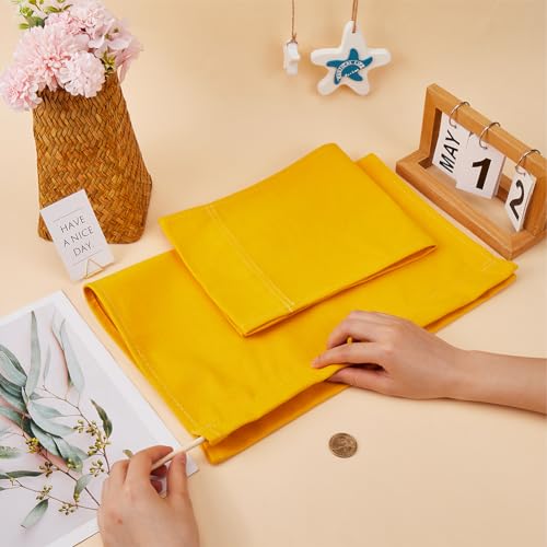 GORGECRAFT Chair Canvas Replacement Gold Casual Director Chair Covers Kit Polyester Cloth Seat and Back with Wood Stick for Portable Folding Director Seat Makeup Accessories Garden Outdoors - Image 2