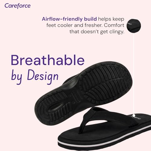Image of Careforce Flip Flops for Women Daily Use, EVA Cushioned Anti-Slip Sliders & Flip Flops Arch Support Chappal for Daily Comfort & All-Day Footwear for Women, Softstep