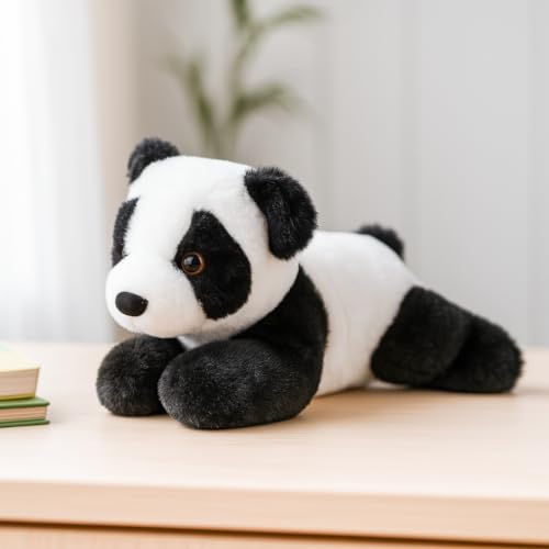 Image of Mirada Floppy Panda Soft Toy - Black & White Plush Stuffed Animal for Kids & Girls 21cm