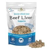 Fieldcrest Farms Beef Liver Toppers – Freeze-Dried Single Ingredient Dog Food Topper or Treat, All-Natural, High Protein, Raw & Grain-Free, 12 oz.