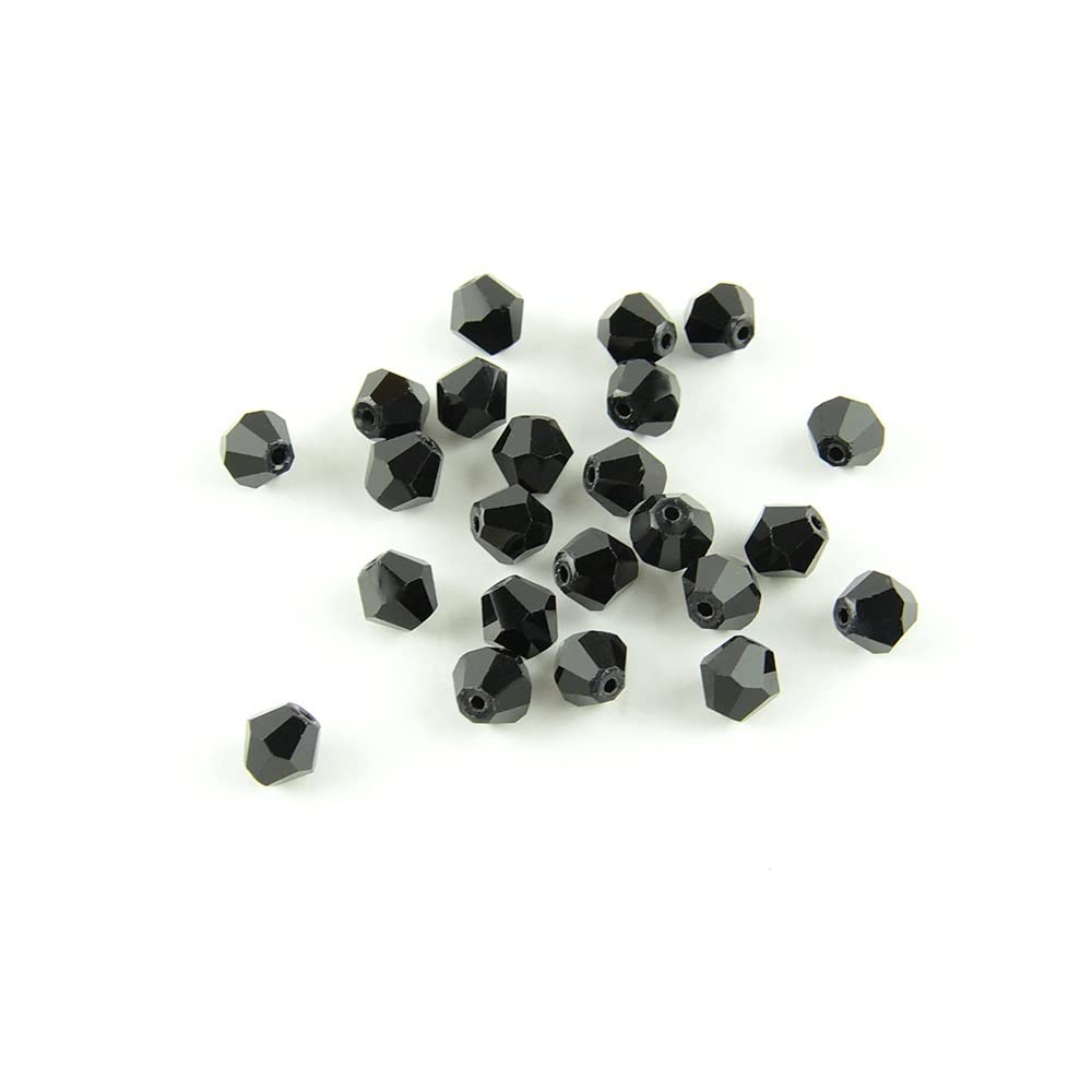 Wiszące kryształy, pryzmaty, 1440 szt., 6 mm, czarne kryształowe koraliki bicone, szklane koraliki, ozdoba, biżuteria, szklane koraliki do dekoracji, DIY, tworzenie biżuterii, wiszące kryształy do