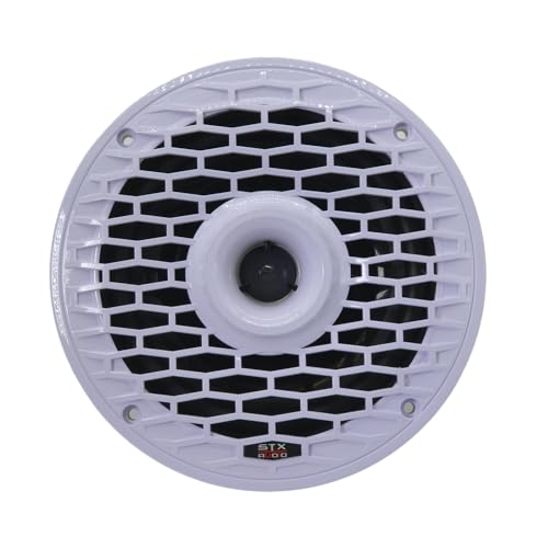 Image of STX Audio MX65.2W 6.5-Inch 2-Way RGB LED Marine Coaxial Speakers, 350W Max, 4 Ohms, Water-Resistant with Remote Control for RGB Illumination (2 Speakers)