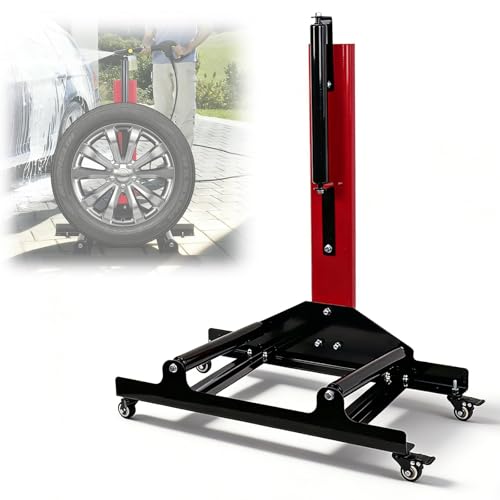 Lilvduybz Rolling Wheel Detailing Stand Portable Wheel Cleaning Stand Tire Cleaning and Polishing Roller with 3-Way Rotating Rollers for Wheel Cleaning Polishing Rims Dressing Tires