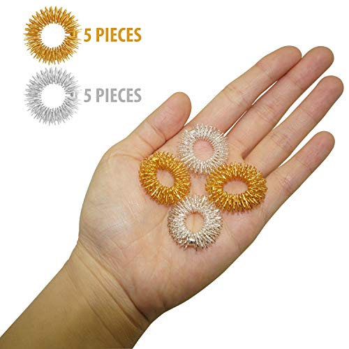 Finger Massage Ring 10 Pcs Relaxing Toy For Acupressure Therapy Releasing Stress Medicine Massager For Hands Silent Relax Reducer #TOP1