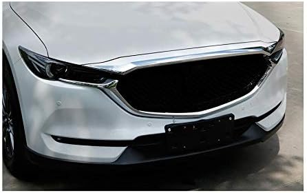 1pcs ABS Chrome Car Front Grill Grille Cover Decorative Molding Cover Trim Compatible for Mazda CX-9 CX9 2016 2017 2018 2019 2020 2021 2022 2023 2024 2025