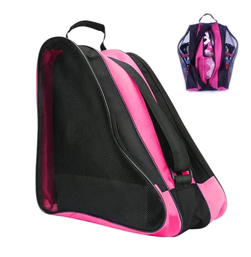 FIBOUND 1 Pezzo Borsa per Pattini A Rotelle, Borsa da Skate in Tessuto Oxford, Borsa Riporre le Scarpe Skate, Borsa per Pattini in Linea, Adatto A Donne, Uomini, Adulti E Bambini - Rosa