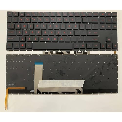 Clavier HP Omen 15-en US pour jouer confortablement la nuit avec rétroéclairage rouge