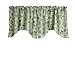 Zen Creative Designs Quilted Floral Hearts and Butterflies Print Scalloped Wave Cotton Window Valance Home DÃ©cor Bedroom Nursery Kitchen Window (Green)