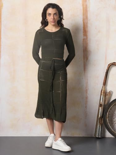 Image of High Star Women Regular Fit Regular Fit Solid Co-ord