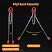 BEAMNOVA Lifting Chains with Adjuster Hooks, 3/8 Inch x 10 Ft, 7100lbs / 3.22 Tons, Chain Slings for Engine Hoist 2 Legs Industrial Grab Hook Heavy Duty